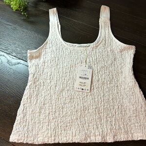 NWT Zara Cream Textured Camisole Top
